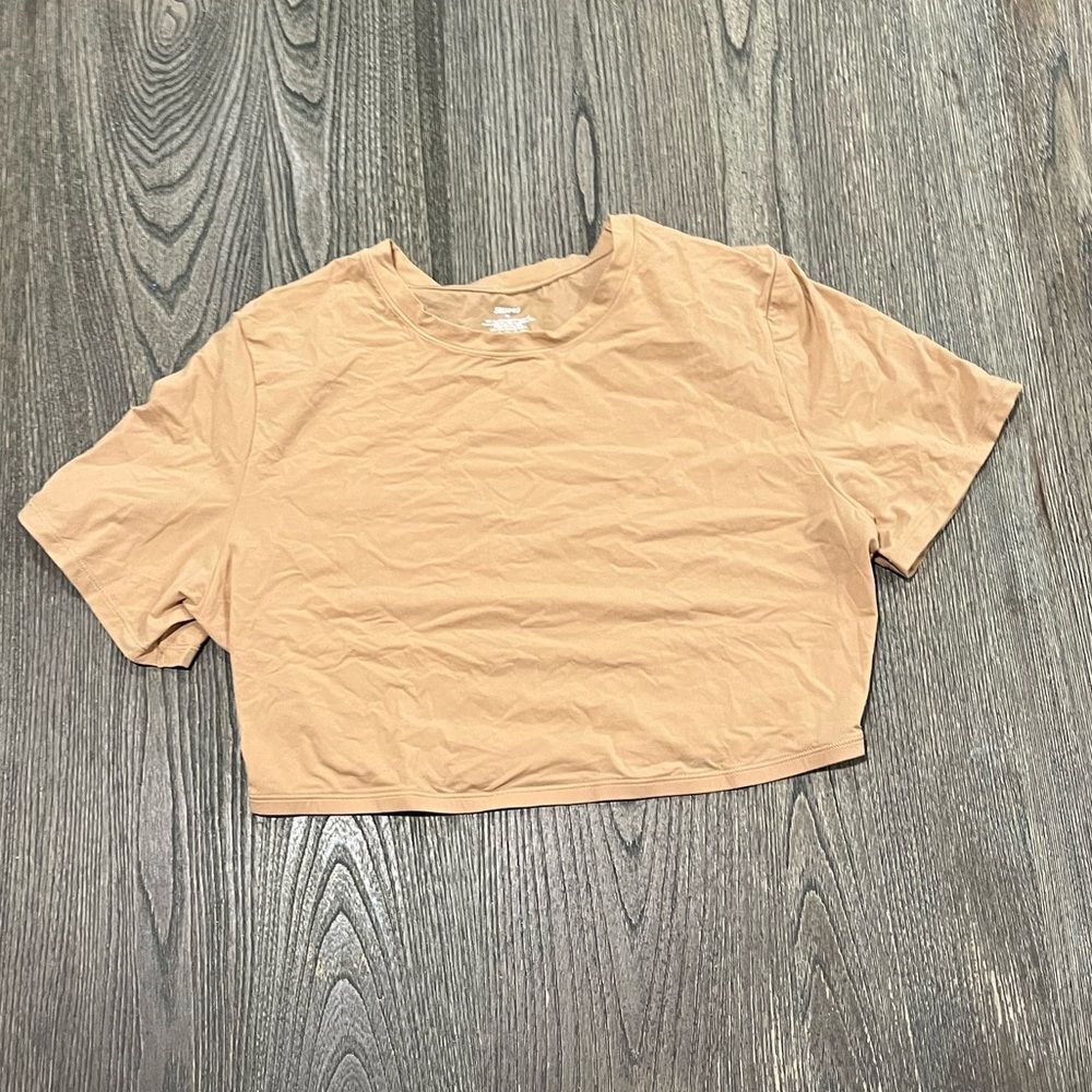 NWT Skims Fits Everybody Super Cropped T-Shirt Crewneck Short Sleeve Orche 2X